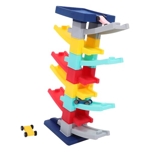 JOINPAYA 1 Satz Simulierter Parkplatz Spielzeug Autos Automatten Auto Für Kinder Spielsachen Auto-rutschleiter Rennstrecke Slot-car-Strecke Autogleitbahn Hölzerne Autorampe Abs von JOINPAYA