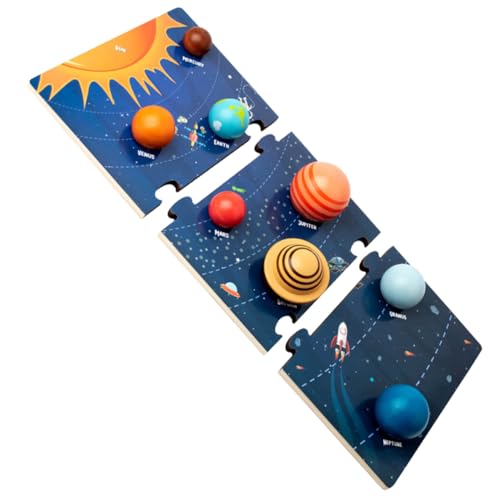 JOINPAYA 1 Satz Sonnensystem- für 3-5 Puzzle rätselbuch kleinkinderspielzeug kinderspielzeuge Planetary Weltraumpuzzle aus Holz Weltraumkognitionsspielzeug von JOINPAYA