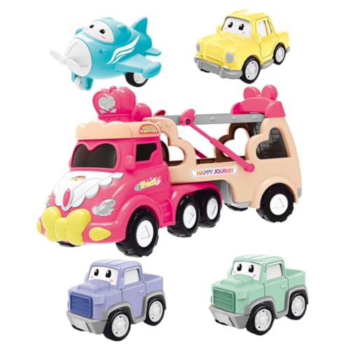 JOINPAYA 1 Satz Spielzeugauto Spielzeug Für Tierautos Technisches Autospielzeug Kinderautomodell Babyspielzeug Pädagogisches Pull-Back-Auto Baggerspielzeug Für Jungen Mini Auto Rosa Plastik von JOINPAYA