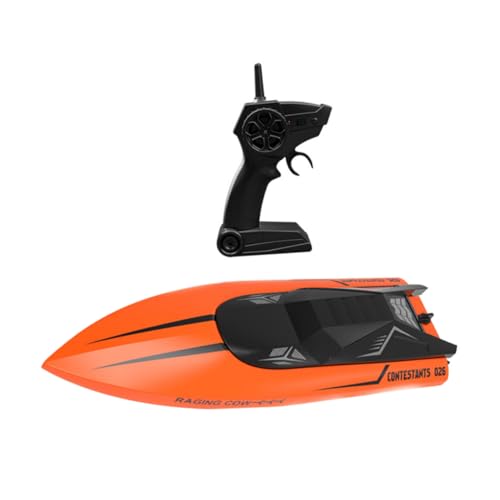 JOINPAYA 1 Satz Spielzeugboot Mit Fernbedienung Schiff Für Rennboote Elektrische Fahrt Auf Rennboot-Modell Wiederaufladbares Bootsspielzeug Kinderspielzeug PVC Orange von JOINPAYA