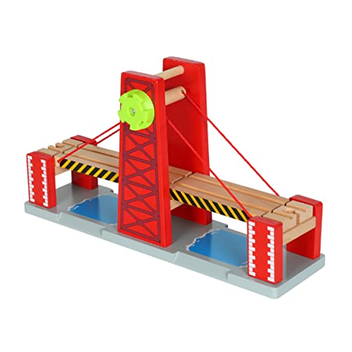 JOINPAYA 1 Satz Spur Spielzeug Guide Rail Toys playdoo Sets Train Toy Set spielwaren draußen züge The Bridge holzbahn Zug Bahngleisbrücken Zugbrücke aus Holz Eisenbahnbrücke Plastik rot von JOINPAYA