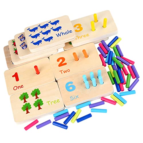 JOINPAYA Counring Peg Toy Kleinkind Montessori Sensorisches Spielzeug Holzspielzeug für Jungen und Mädchen Zur Konzentration Feinmotorik von JOINPAYA