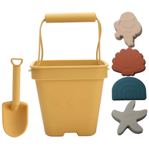 JOINPAYA 1 Satz Strandspielzeug Eimer Spielzeug Sommer Outdoor-Spielzeug Kinder sandspielzeug Beach Toys for beachset Sandspielzeug für Kinder Sandspielgerät Spielzeug Kieselgel Yellow von JOINPAYA