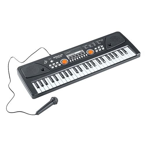 JOINPAYA 1 Satz Tastatur Mit 49 Tasten Nützliches Klavierspielzeug Klavierlernspielzeug Musikspielzeug Für Kinder -Klavier Klimmzugringe Für Den Laufstall, Klaviatur Black Plastik von JOINPAYA