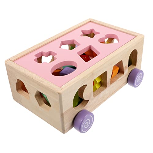 JOINPAYA 1 Satz Tierbaustein Auto Bausteine Spielzeugauto Aus Holz Frühpädagogisches LKW Aus Holz Kognitionsspielzeug Für Tierfigur Holzbaustein Colorful Hölzern von JOINPAYA