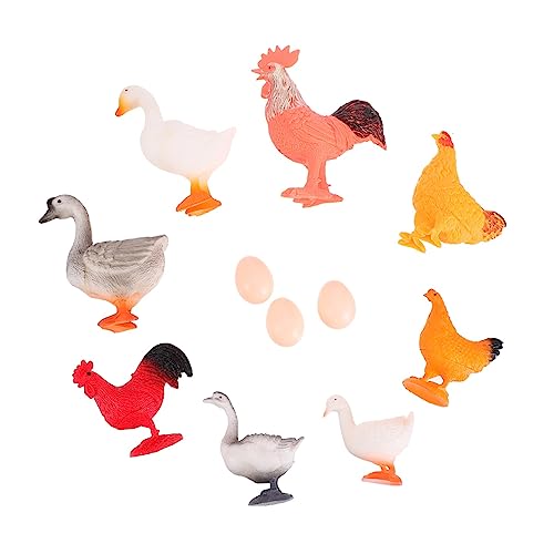 JOINPAYA 1 Satz Tiermodellpuppe bauernhoftiere Farm Animals zabawki stymulujące rozwój Plastiktiere Nutztierfiguren Geflügel Tiermodell Spielzeug Desktop-Schmuck Harz Colorful von JOINPAYA