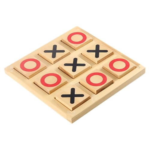 JOINPAYA 1 Satz -Toe Spiele Am Couchtisch Brettspielspielzeug Klassisches Brettspiel Tics Tac Toe Familienspiel Denksportaufgaben Interaktives Spielzeug Für Kinder Holz Khaki von JOINPAYA