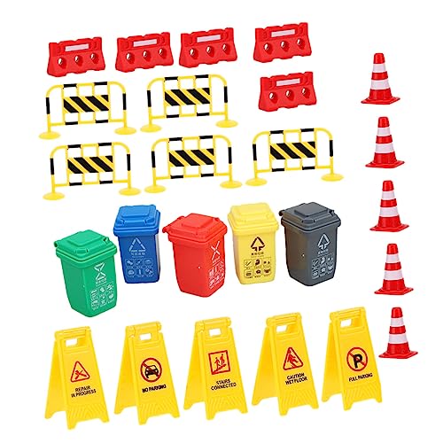 JOINPAYA 1 Satz Transportspielzeugmodell Spielzeug Leitkegel Mini-Spielzeug Kinder Spielen Zeichen straßenschilder Spielzeug Verkehrsspielzeug Straßenkegel Spielzeug Verkehrskegel Plastik von JOINPAYA