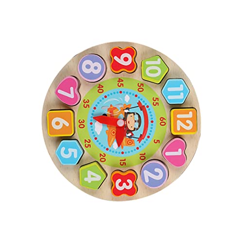 JOINPAYA 1 Satz Uhrspielzeug Lehrzeituhr Digitaluhren Uhr Passendes Puzzle Puzzle Spielzeug Kinderspielzeug Lernspielzeug Uhr Kognitives Spielzeug Aus Holz Bunt von JOINPAYA