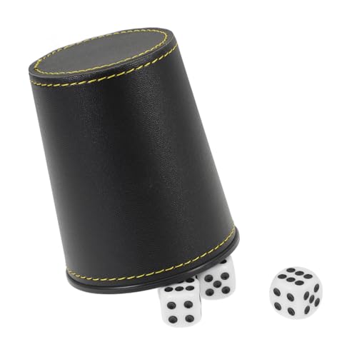 JOINPAYA 1 Satz Würfelbrettspiel Spielwürfelbecher Transportbecher Für Würfel Würfelschüttler Ktv Spiel Würfelbecher Ktv Bar Würfelspiel Bar Würfelbecher Pub-unterhaltungsspiel Pu、abs Black von JOINPAYA