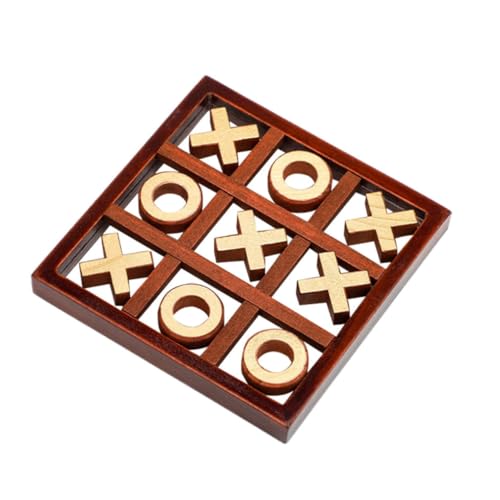 JOINPAYA 1 Satz Xo Brettspiel Schach Pädagogisches Für Schachspielzeug Aus Holz Interaktives Puzzlespiel- Lernspielzeug Für Schach Brown Hölzern von JOINPAYA