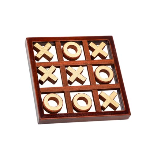 JOINPAYA 1 Satz Xo Brettspiel Schach Schachspielspielzeug Schach Pädagogisches Interaktives -Eltern-Spiel Schachspielzeug Aus Holz Xo Schach Brown Hölzern von JOINPAYA