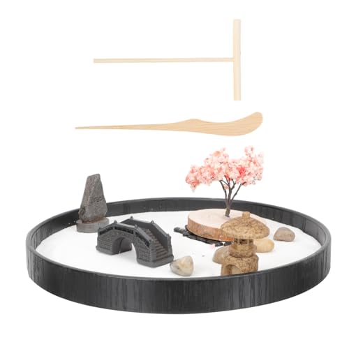 JOINPAYA 1 Satz Zen-Sandtisch-Ornament Mini-Steingarten Pflanzen Zen-Garten-Set Retro Schreibtisch Dekoration Vintage Dekoration Kunstgegenstände aus Sand -Figurenmodell Harz von JOINPAYA