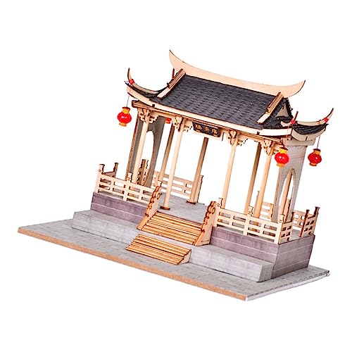 JOINPAYA 1 Satz Zusammengebautes Spielzeug Bauen Szenenmodell Bauen 3D-Architektur-Puzzle Mini- helles Modell die chinesen Spielzeug für Kinder DIY-Spielzeug Gebäudemodell Papier von JOINPAYA