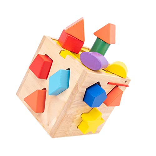 JOINPAYA 1 Satz Zwölf-Loch-Intelligenzbox spaß Kinder susseskeiten einschenker geometrische Formblöcke Form bausteine ​​Spielzeug Bausteinspielzeug pädagogisches Spielzeug hölzern Colorful von JOINPAYA