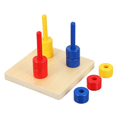 JOINPAYA 1 Satz kognitive Spielsachen Spielzeug für Kinder kinderspielzeug Kinder Spielzeug Toys Kid Toys Babyring Spielzeug Farbsortierblock Spielzeug für Babyringe Stapelturm Holz von JOINPAYA