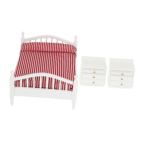 JOINPAYA 1 Satz puppenhaus doppelbett Mikro-Landschaftsdekoration Mini Schrank Spielzeug für Kinder kinderspielzeug Toys Mini- -Spielzeug kleines Hauszubehör Birkensperrholz von JOINPAYA