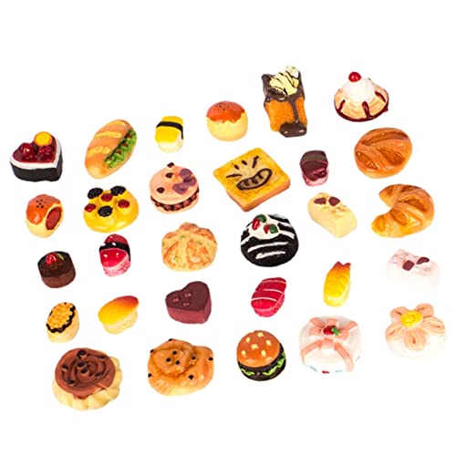 JOINPAYA 1 Satz simuliertes Brot gefälschter Nachtisch Kuchen Zubehör gefälschte Dessert-Miniaturen Miniature Food spielzeugküche Mini- -Dessert-Modell Miniatur-Dessert-Modelle Harz von JOINPAYA