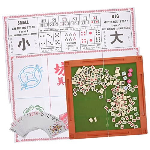 JOINPAYA 1 Satz tragbarer Mahjong-Tisch traditionelles Mahjong-Spielzeug Outdoor-Spielset Reisezubehör Mahjong-Reiseset Tragbares Mahjong spielzeuge Reisespielzeug lustiges Brettspiel Abs von JOINPAYA