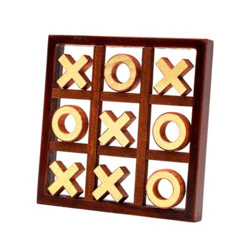 JOINPAYA 1 Satz xo Brettspiel Schach interaktives holzspielzeug Educational Toys XO Holzbrettspiel boardgame familienspiel xo Schach Lernspielzeug für hölzern Brown von JOINPAYA