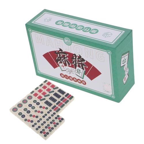 JOINPAYA 1 Schachtel Mini-Mahjong-Steine Mahjong Für Schlafsäle Miniatur-Mahjong-Fliesen Mahjong Für Kleine Räume Tragbares Mahjong Kompakte Mahjong-spielsteine Mini-Mahjong-kit Melamin von JOINPAYA