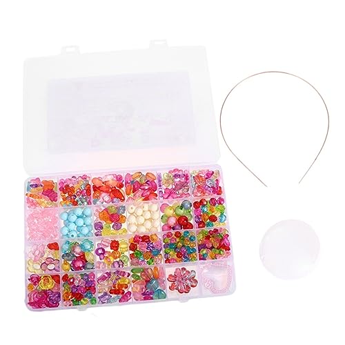 JOINPAYA 1 Set 24 Perlenspielzeug Kinderperlen Spielzeug Mädchenspielzeug DIY Spielzeug Kinder Stirnband Herstellungsset Kinder Lernspielzeug Bunte Perlen Für Kinder Kidcraft von JOINPAYA