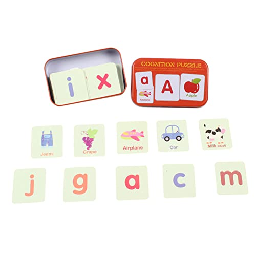 JOINPAYA 1 Set 56 Stück Pädagogische Alphabetisierungsspielzeuge Kinderspielzeug Puzzle Frühes Lernspielzeug Alphabetisierungsspielzeug Kognitives Lernspielzeug Rot von JOINPAYA