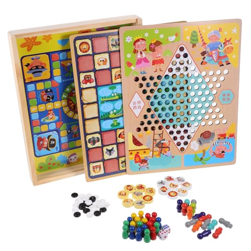 JOINPAYA 1 Set 9-In-1 Kinderschachspiel Brettspiel Tier Checker Flugzeug Schach Drafts Internationales Schach Jump Drafts Gobang Reisesets Geschenk Für Kinder von JOINPAYA