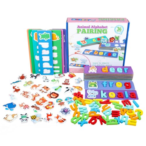 JOINPAYA 1 Set Alphabet Erkennungsspielzeug Spielzeug Alphabet Puzzle Früherziehungsspielzeug Puzzles Für Alphabet Memory Spiel Spielzeug Alphabet Matching Spiel Spielpapier von JOINPAYA