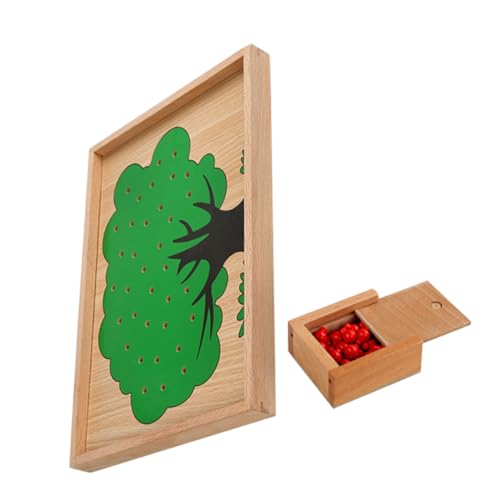 JOINPAYA 1 Set Apfelzähllehre Kinderspielzeug Puzzle DIY Baum Zahlen Matching Spielzeug Apfelbaum Spielzeug Vorschulbedarf Pädagogisches Digitales Matching Spiel Grün Aus Holz von JOINPAYA