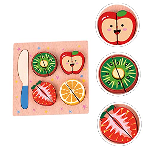 JOINPAYA 1 Set Bausteine ​​Slicer Puzzle Kinderspielzeug Spielzeug Obstspielzeug Puzzle Dreidimensionales Spielzeug Schneidespielzeug Frühpädagogisches Spielzeug Schneidespielzeug Holz von JOINPAYA