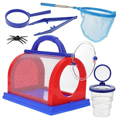 JOINPAYA 1 Set Beobachtungsset Fangnetz Beobachtungskäfig Set Outdoor Spielzeug Für Draußen Für Outdoor Erkundung Catcher Set Kunststoff Blau von JOINPAYA