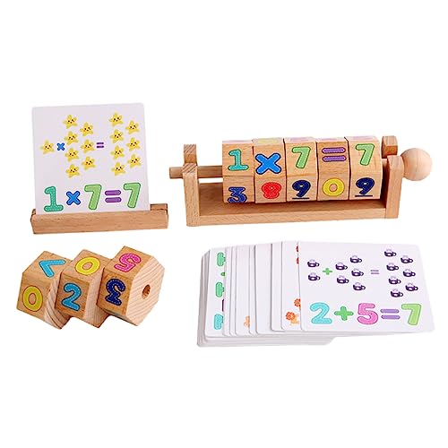 JOINPAYA 1 Set Digitaler Würfel Zahlen Lernspiele Spielsets Addition Lernkarten Kindergarten Lernkarten Mathe Kinderspielzeug Intelligenzspielzeug Mathespielzeug Aus Holz Bunt von JOINPAYA