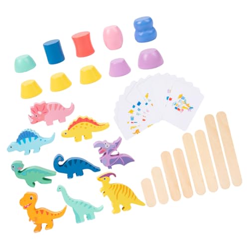 JOINPAYA 1 Set Dinosaurier Bausteine ​​ Bausteine ​​Für Kleinkinder Für Kleinkinder Puzzlespiele Stapel Eltern Kind Interaktion Farbenfrohe Holz von JOINPAYA