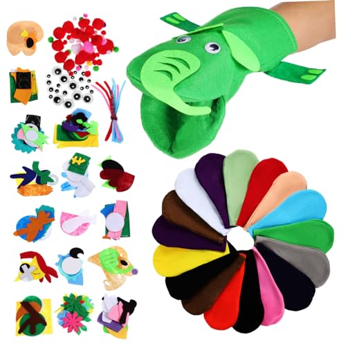 JOINPAYA Handpuppen-plüschtier 1 Set Filz Handpuppen Set Wackelaugen Puppenbau Set Bauernhoftier Diy Kunst Puppenfilz Diy Materialien Persönliches Puppenhandwerk Für Spielzeug Diy Handpuppen Filzstoff von JOINPAYA