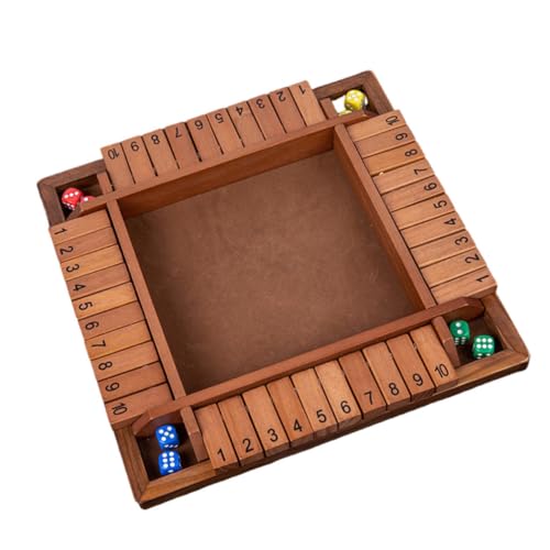 JOINPAYA 1 Set Flop Zahlenspiel Digital Flop Würfelspiel Digital Flop Spiel Brettspiele Trinkspiele Erwachsene Spieler Würfelspiele Kartenspiel Digital Flop Familie Würfelspiel Kaffee Holz von JOINPAYA