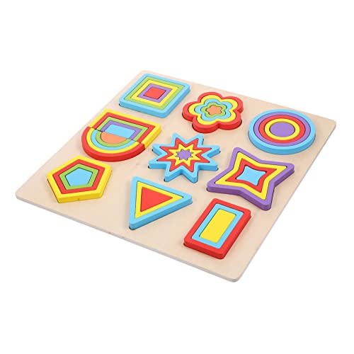 JOINPAYA 1 Set Formkognition Paarungsblöcke Puzzles Spielzeug Kinderspielzeug Spielzeug Puzzle Interaktives Spielzeug Geometrisches Passendes Spielzeug Puzzle Spielzeug Holz von JOINPAYA