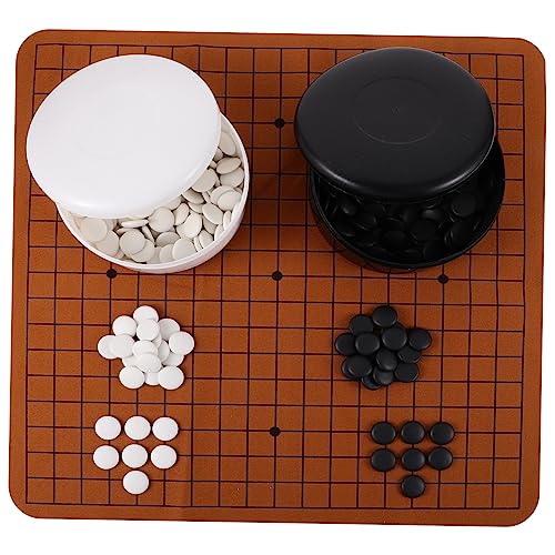 JOINPAYA 1 Set Go Backgammon Schachspiel Für Anfänger Sequenz Brettspiel Gaming Das Brettspiel Klassisches Schachspiel Anfänger Go Spiel Go Spiel Go Schach PVC von JOINPAYA