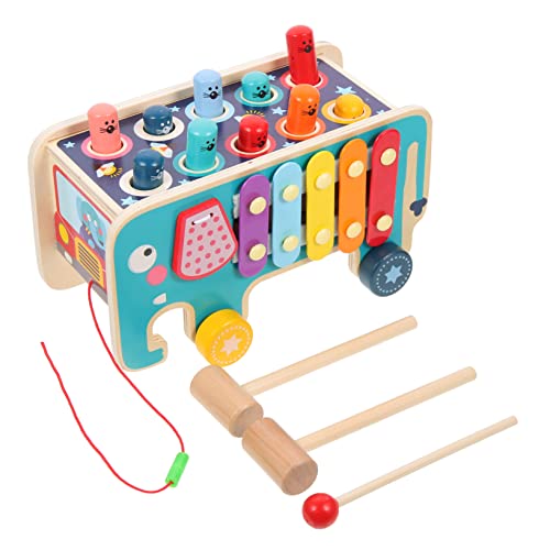 JOINPAYA Motorikspielzeug Baby Kinderspielzeug 1 Set Hammer Pochspielzeug Pädagogisches Xylophon Mit Farbenfrohen Figuren Für Motorikspielzeug Zur Der Hand Augen Koordination von JOINPAYA