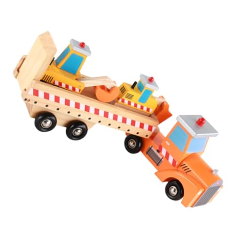 JOINPAYA 1 Set Holz Kinder Technik Fahrzeug Spielzeug Anzüge Für Jungen Cartoon Holz LKW Kleiner LKW Spielzeug Bauwagen Modell Spielzeug Auto Technik Spielzeug Kleines Spielzeug von JOINPAYA