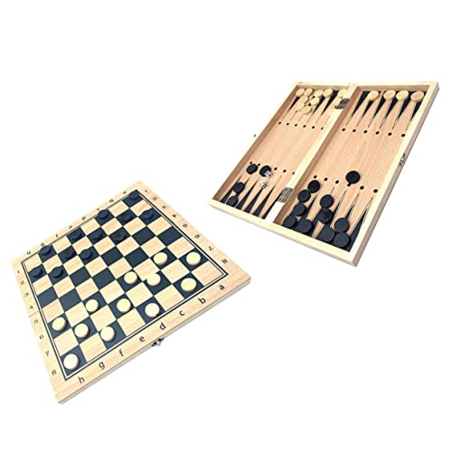 JOINPAYA 1 Set Internationales Schach Brettspiele Faltbares Schachpuzzle Schachspielzeug Kinderpuzzle Lernschach Erwachsene Westschach Kreatives Schach Klappschach Westschachspielzeug Holz von JOINPAYA