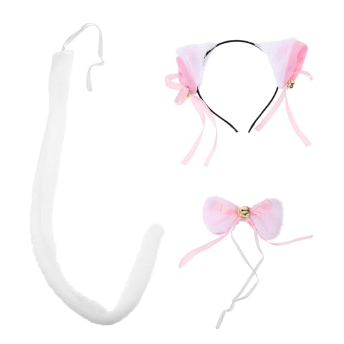 JOINPAYA 1 Set Katzenfuchs-Cosplay-Kostümzubehör: Weiße Katze-Fuchsohren-Stirnband-Bowknot-Cosplay- Für Cosplay-Verkleidung von JOINPAYA