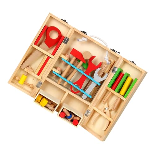 JOINPAYA 1 Set Kinder Reparaturwerkzeug Holz Pretend Play Engineering Wartungswerkzeug Spielzeug von JOINPAYA