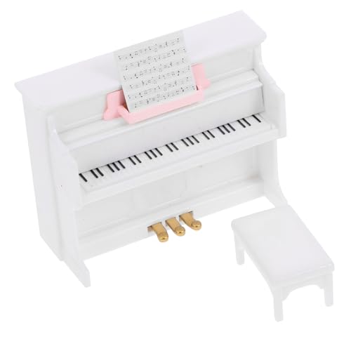 JOINPAYA 1 Set Mini Klaviermodell Zubehör Für Miniatur Puppenhaus Zubehör Puppenhaus Puppenspielzeug Tiny House Zubehör Klavier Für Mini Miniatur Musikinstrument Abs Weiß von JOINPAYA