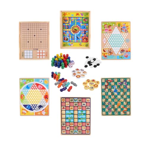 JOINPAYA 9-in-1 Schachspiel-Set Für Jungen Und Mädchen Holz Schachbrett Schachspielzeug Für Jungen Und Mädchen Schachbrett-Set Spiel Pädagogisches Schachspielzeug von JOINPAYA