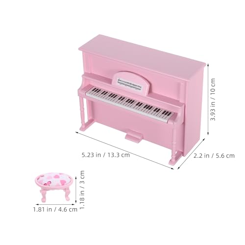 JOINPAYA 1 Set Puppenhaus-Miniaturklavier mit Hocker: Mini-Klavier, Miniatur-Musikinstrument – Puppenhausmöbel im Maßstab 1:12 für die Wohnzimmerszene im Feengarten JOINPAYA 1 Set Puppenhaus-Miniaturklavier mit Hocker: Mini-Klavier, Miniatur-Musikinstrument – Puppenhausmöbel im Maßstab 1:12 für die Wohnzimmerszene im Feengarten von JOINPAYA