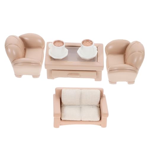 JOINPAYA 1 Set Rollenspielspielzeug Puppenhaus Sessel Sofa Puppenhaus Teetisch Miniaturen Sofa Spielzeug Mini Ornamente Zum Basteln Puppenhaus Sofa Stuhl Puppenhaus von JOINPAYA