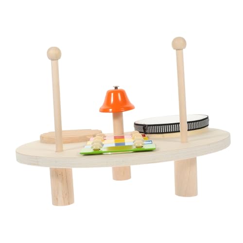 JOINPAYA 1 Set Schlaginstrument Kinderspieltisch Kinderspielzeug Spieltisch Für Xylophon Trommelspielzeug Musikinstrument Kleinkind Musikspielzeug Glocken Aus Holz Und Eisen von JOINPAYA