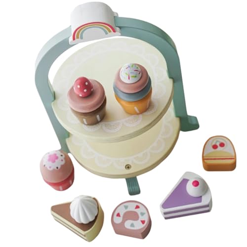 JOINPAYA 1 Set Set Simulation Kuchenhaus Dekoration Cupcake Modellierung Simulation Cupcake Simulation Geschirr Simulation Wohnkultur Simulation Küchenzubehör Cupcake Handwerk Holz von JOINPAYA