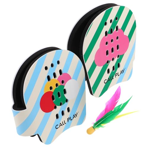 JOINPAYA 1 Set Shouban Badminton Outdoor Badminton Federbälle Pickles Pickleball Trainingspaddel Pickleball Tasche Herren Tragbare Pickleball Platzpaddel Rosa Und Blau Sup Spiel Aus von JOINPAYA